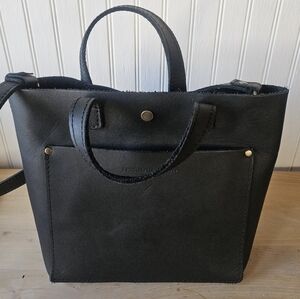 Smooth Black Mini Snap Crossbody from Portland Leather Goods